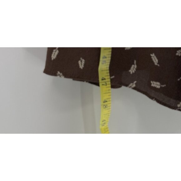 Vtg Elizabeth Wayman Brown Ditzy Floral Dress Sz 10 Cottagecore Prairiecore Boho - Picture 6 of 11